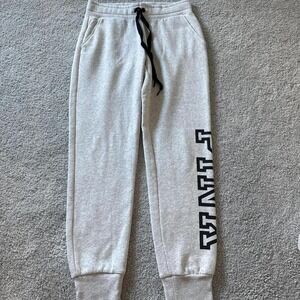 Victoria's Secret pink gray joggers cuffed drawstring logo pocket